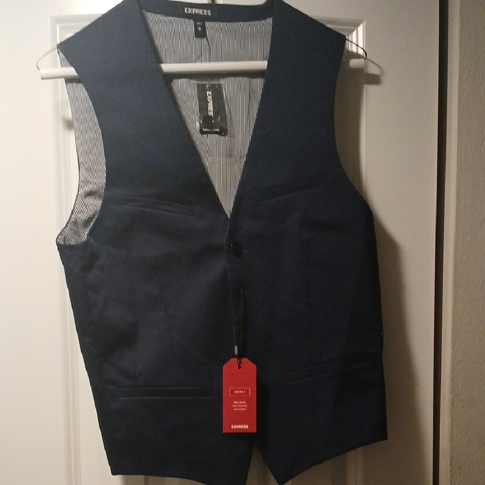 Express Midnight Blue Formal Vest